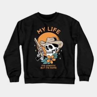 Cowboy Skull Head Crewneck Sweatshirt